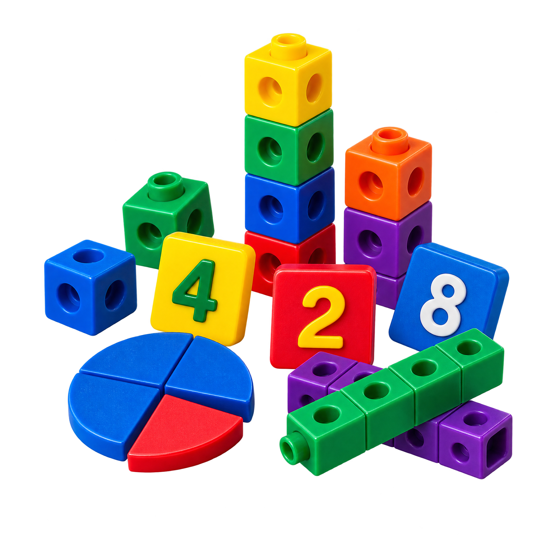Colorful math manipulatives